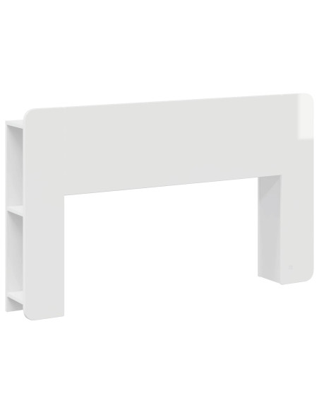 Testata del letto con archiviazione Bianco Legno ingegnerizzato