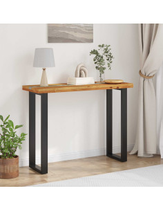 Tavolo consolle Marrone 100 x 35 x 75 cm Legno di teak solido