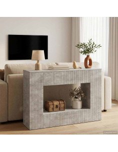 Tavolo consolle Rigato Grigio Cemento 101 x 29 x 74 cm