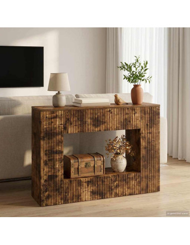 Tavolo consolle Rigato Quercia Affumicata 101 x 29 x 74 cm