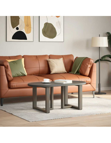 Gambe per Tavolino da Caffè a Forma di T 2 pz Nere 50x25x(42-43) cm Acciaio