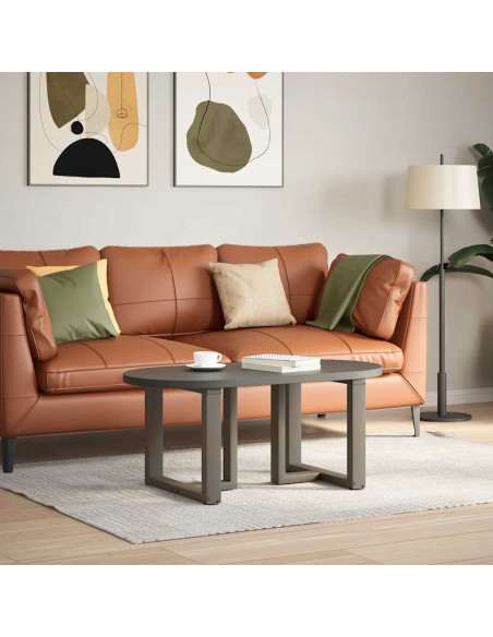 Gambe per Tavolino da Caffè a Forma di T 2 pz Nere 50x25x(42-43) cm Acciaio