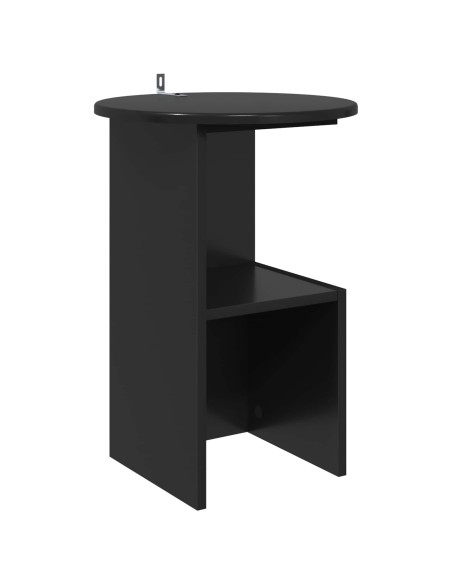 Tavolo laterale Rovere Nero Ø 39,5 x 55 cm Legno ingegnerizzato