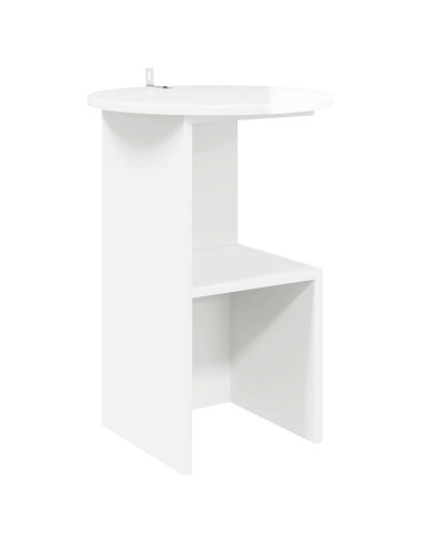 Tavolo laterale Bianco Lucido Ø 39,5 x 55 cm