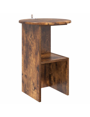 Tavolo laterale Rovere Fumo Ø 39,5 x 55 cm Legno ingegnerizzato