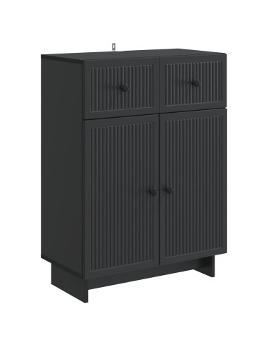 Credenza Nero 66 x 34,5 x 90 cm Legno ingegnerizzato