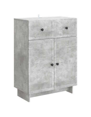 Credenza Grigio Cemento 66 x 34,5 x 90 cm Legno ingegnerizzato