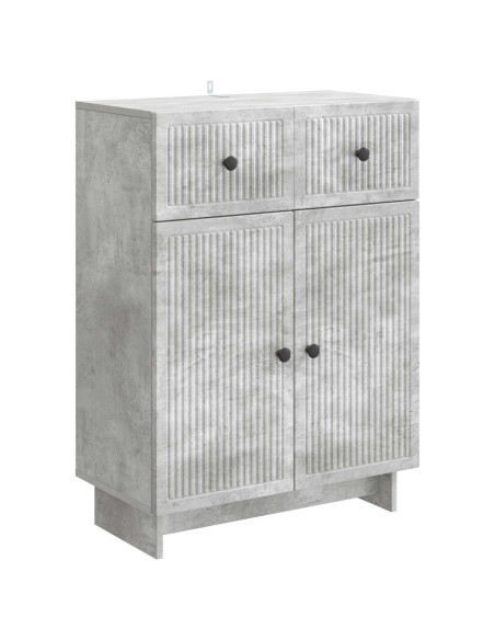 Credenza Grigio Cemento 66 x 34,5 x 90 cm Legno ingegnerizzato