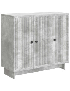 Credenza Grigio Cemento 89 x 34,5 x 80 cm Legno ingegnerizzato