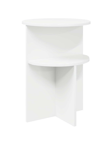 Tavolo laterale Bianco Ø 39,5 x 55 cm Legno ingegnerizzato