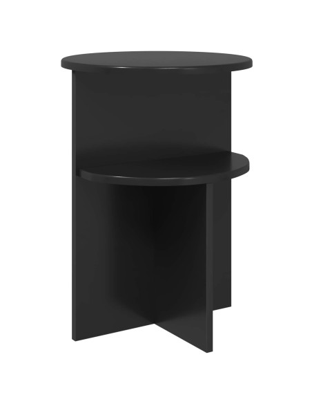Tavolo laterale Rovere Nero Ø 39,5 x 55 cm Legno ingegnerizzato