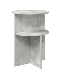Tavolo laterale con archiviazione Grigio Cemento Ø 39,5 x 55 cm