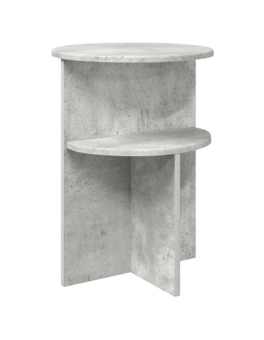 Tavolo laterale con archiviazione Grigio Cemento Ø 39,5 x 55 cm