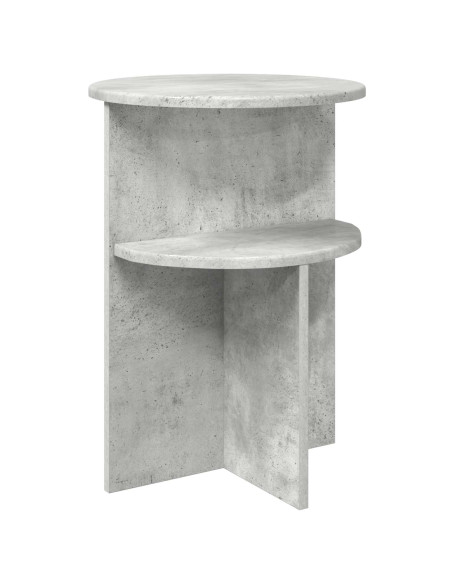 Tavolo laterale con archiviazione Grigio Cemento Ø 39,5 x 55 cm