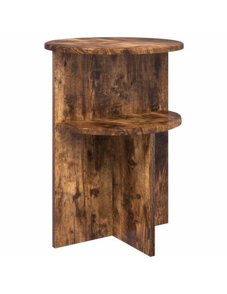 Tavolo laterale Rovere Fumo Ø 39,5 x 55 cm Legno ingegnerizzato