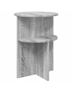 Tavolo laterale con archiviazione Grigio Sonoma Ø 39,5 x 55 cm