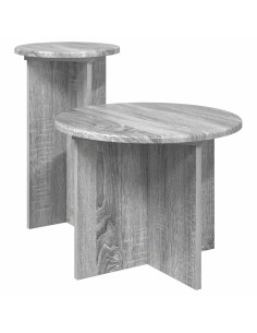 Set tavolini 2 pcs Grigio Sonoma Legno ingegnerizzato