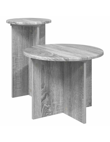 Set tavolini 2 pcs Grigio Sonoma Legno ingegnerizzato