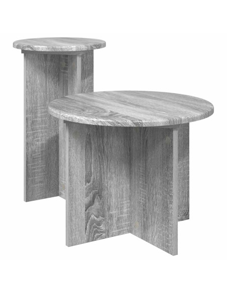 Set tavolini 2 pcs Grigio Sonoma Legno ingegnerizzato