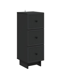 Mobile con Cassetti Nero 33 x 34,5 x 90 cm Legno ingegnerizzato