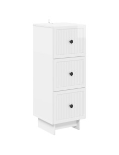 Mobile con Cassetti Bianco Lucido 33 x 34,5 x 90 cm