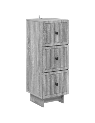 Mobile con Cassetti Grigio Sonoma 33 x 34,5 x 90 cm