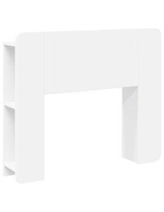 Testata del letto con archiviazione Bianco Legno ingegnerizzato