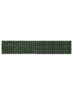Schermo per balcone con foglie Verde Scuro 400 x 75 cm