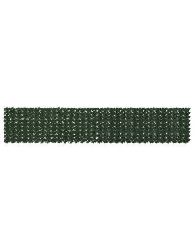Schermo per balcone con foglie Verde Scuro 400 x 75 cm