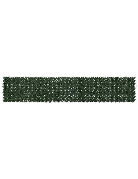 Schermo per balcone con foglie Verde Scuro 400 x 75 cm