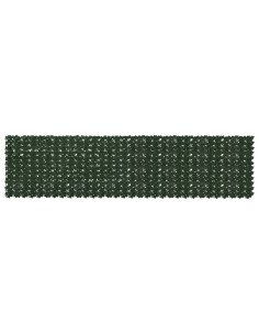 Schermo per balcone con foglie Verde Scuro 400 x 100 cm