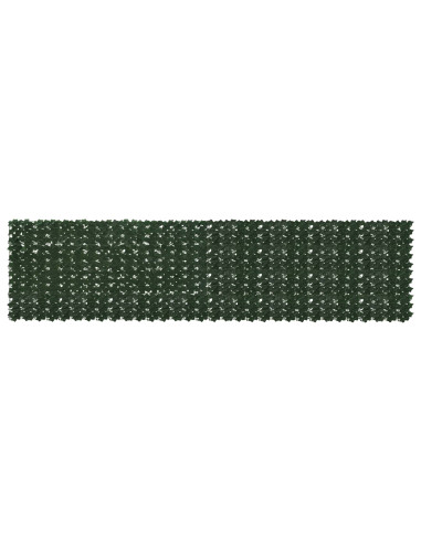 Schermo per balcone con foglie Verde Scuro 400 x 100 cm