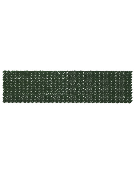Schermo per balcone con foglie Verde Scuro 400 x 100 cm