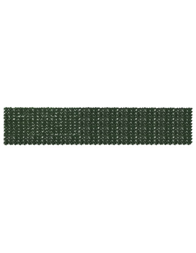 Schermo per balcone con foglie Verde Scuro 500 x 100 cm