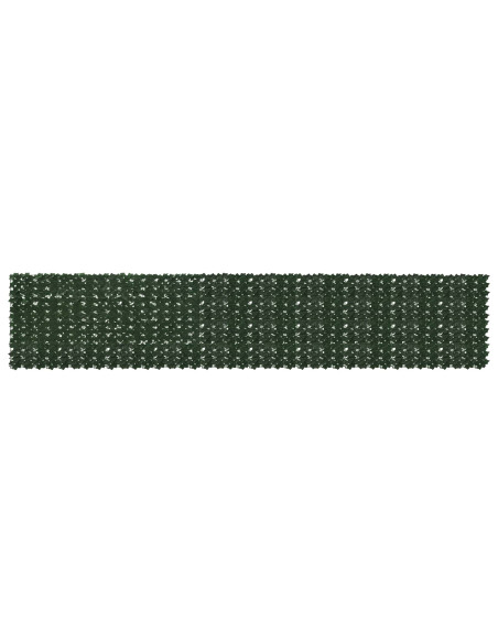 Schermo per balcone con foglie Verde Scuro 500 x 100 cm