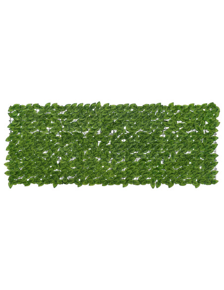 Schermo per balcone con foglie Verde e Giallo 200 x 75 cm