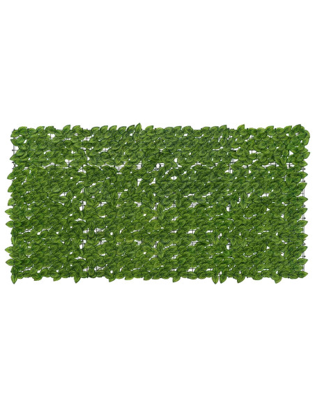 Schermo per balcone con foglie Verde e Giallo 200 x 100 cm