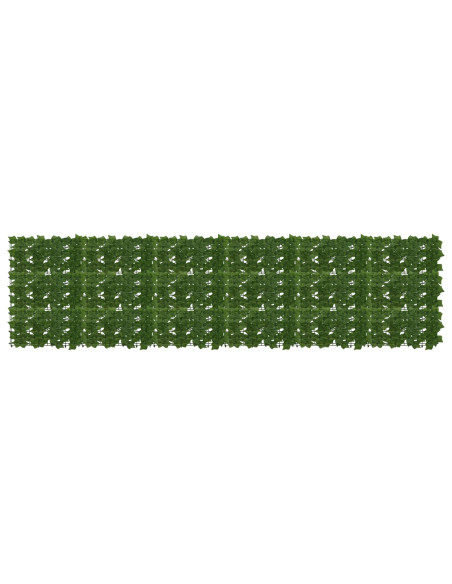 Schermo per balcone con foglie Verde 300 x 75 cm