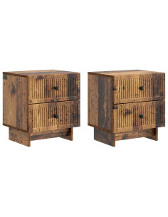 Armadio da Notte 2 pcs Legno antico 43 x 34,5 x 47,5 cm