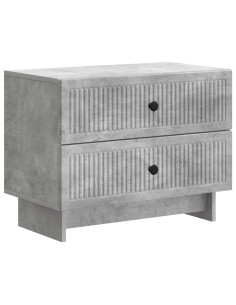 Armadio da Notte Grigio Cemento 62 x 34,5 x 47,5 cm