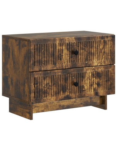 Armadio da Notte con cassetto Rovere Fumo 62 x 34,5 x 47,5 cm