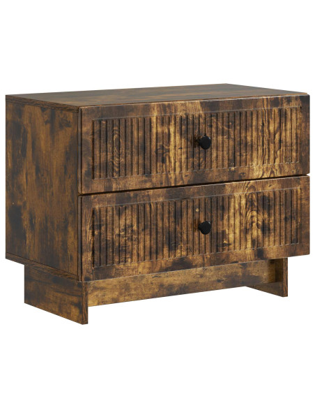 Armadio da Notte con cassetto Rovere Fumo 62 x 34,5 x 47,5 cm
