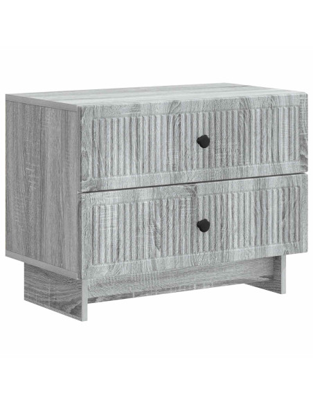 Armadio da Notte con cassetto Grigio Sonoma 62 x 34,5 x 47,5 cm