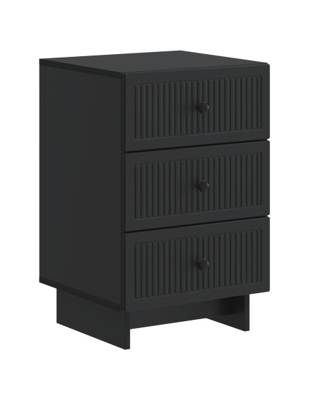 Armadio da Notte Nero 43 x 41 x 66,5 cm Legno ingegnerizzato