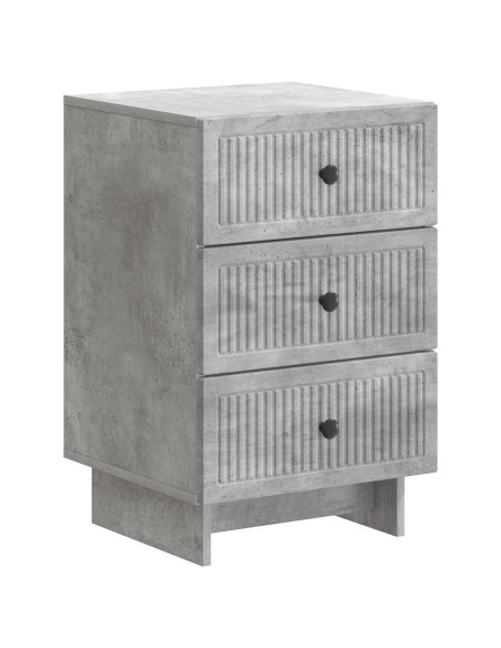 Armadio da Notte con cassetto Grigio Cemento 43 x 41 x 66,5 cm