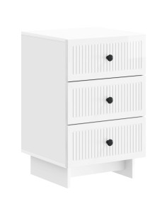 Armadio da Notte con cassetto Bianco Lucido 43 x 41 x 66,5 cm