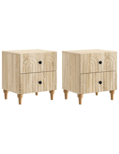 Armadio da Notte 2 pcs Rovere Sonoma 43 x 34,5 x 48 cm