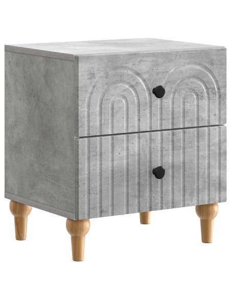 Armadio da Notte con cassetto Grigio Cemento 43 x 34,5 x 48 cm