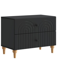Armadio da Notte Nero 62 x 34,5 x 48 cm Legno ingegnerizzato