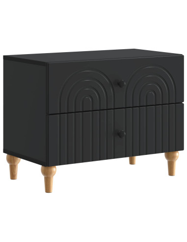 Armadio da Notte Nero 62 x 34,5 x 48 cm Legno ingegnerizzato